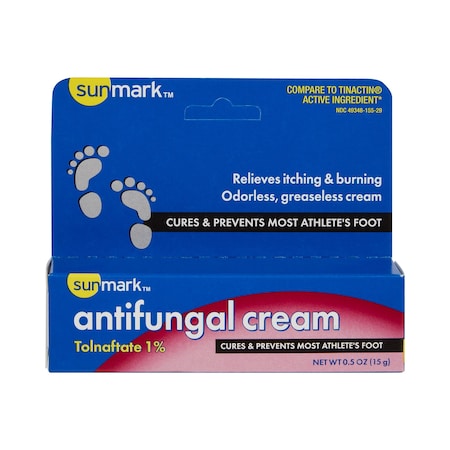 Sunmark 1% Tolnaftate Antifungal Cream, 0.5 oz.Tube 49348015529